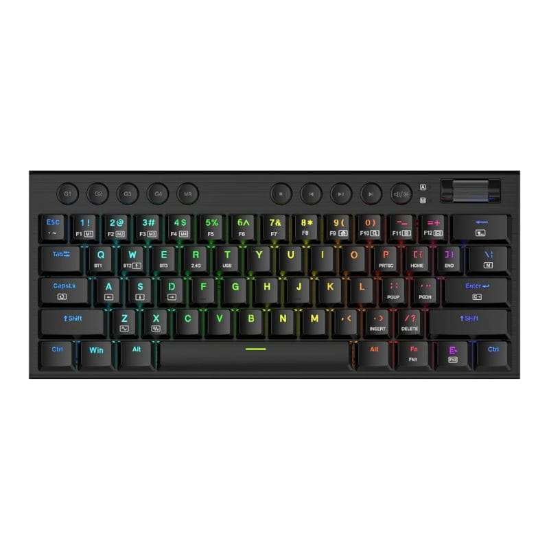 REDRAGON Horus Mini Pro 61Key Wireless Bluetooth Red Switch RGB Low Profile Gaming Mechanical Key...