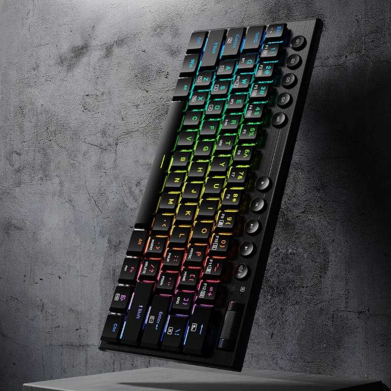 REDRAGON Horus Mini Pro 61Key Wireless Bluetooth Red Switch RGB Low Profile Gaming Mechanical Key...
