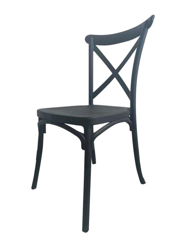Cross Back Dining Chair - Black -  Fine Living