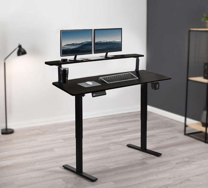 ProRise Height  Adjustable  Desk - Black - Fine Living