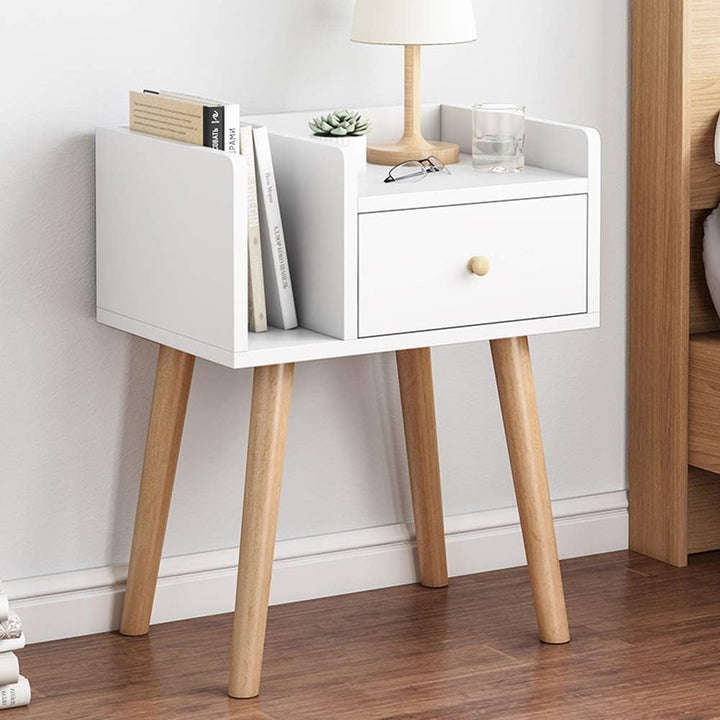 Nook Bedside Pedestal-White-Fine Living