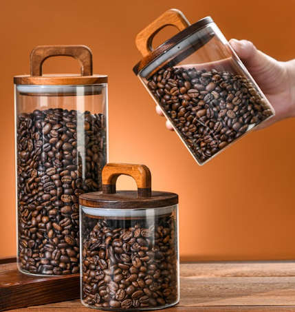 Jar with Acacia Handle Lid 10 x 30cm - 2000ml - Fine Living