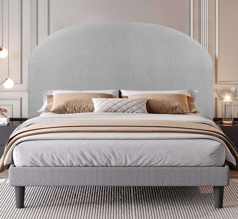 Mystic Arc Headboard - Double - Grey