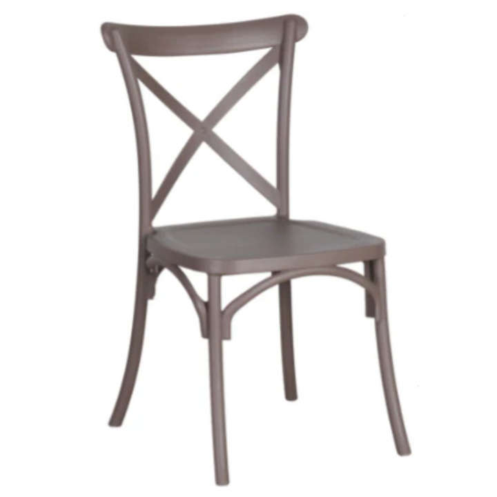 Cross Back Dining Chair - Brown -  Fine Living