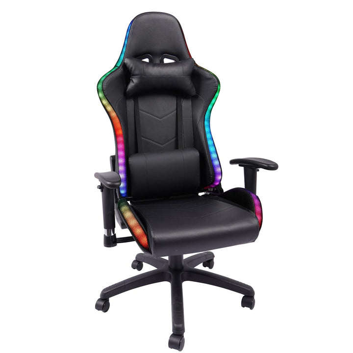 LED Lights Gaming Chair - Black