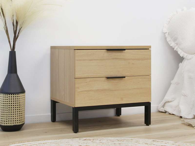 Cleopatra Side Table -Oak- Fine Living