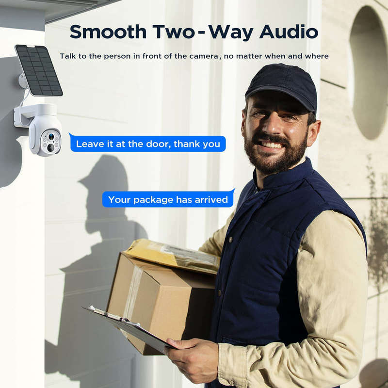 Camcamp SC23 2.5K PTZ Solar Powered Home Security Camera System with Nvr 500GB HDD