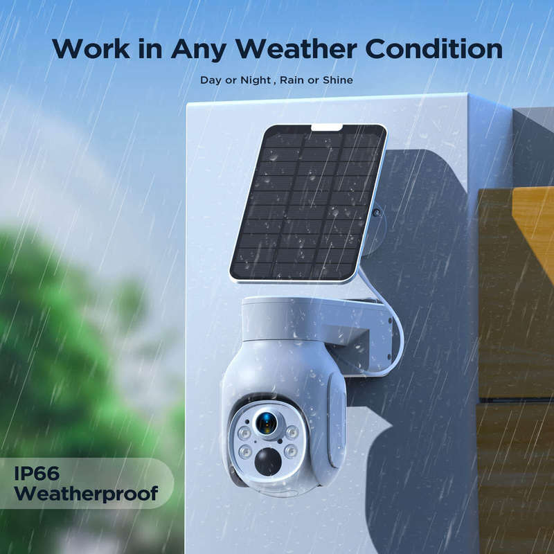 Camcamp SC23 2.5K PTZ Solar Powered Home Security Camera System with Nvr 500GB HDD