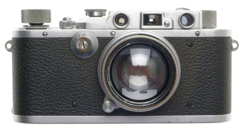 SUMMITAR 1:2 f=5cm VINTAGE LENS IIIa CHROME LEICA 35mm FILM CAMERA USED 1:2/50mm