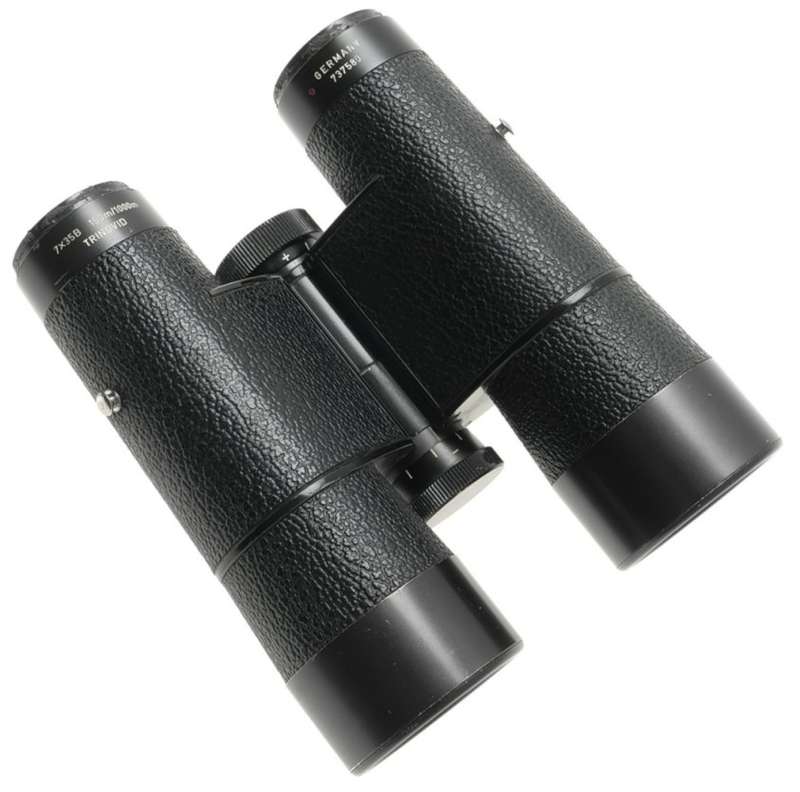 LEICA 7x35 B TRINOVID LEITZ BINOCULARS BLACK CASE STRAPS USED OPTICS 150m/1000