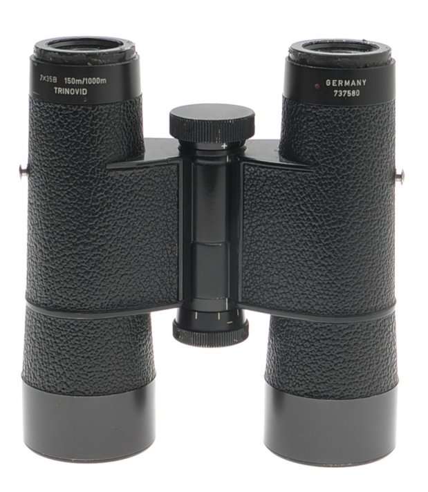 LEICA 7x35 B TRINOVID LEITZ BINOCULARS BLACK CASE STRAPS USED OPTICS 150m/1000