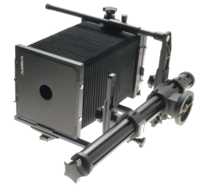 PLAUBEL 4x5 FIELD CAMERA BLACK MONORAIL WIDE ANGLE BELLOWS LENS BOARD SHIFT TILT