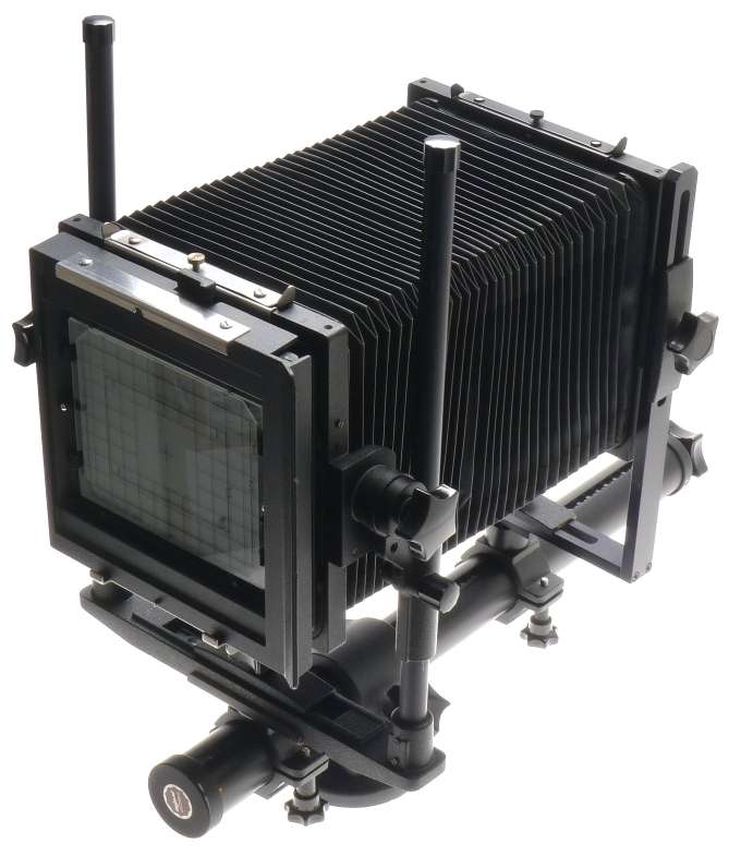 PLAUBEL 4x5 FIELD CAMERA BLACK MONORAIL WIDE ANGLE BELLOWS LENS BOARD SHIFT TILT