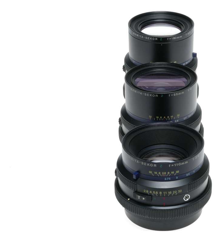 Mamiya RZ67 Professional 120 film camera 3 lenses prism finder strap set
