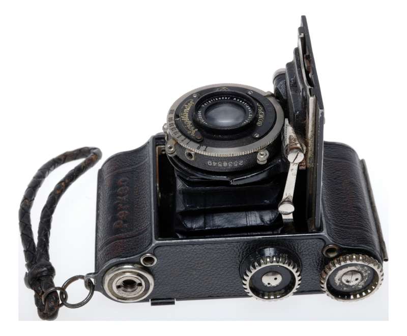 Voigtlander Perkeo 3x4 Folding 127 Roll Film Camera Skopar 3.5 F=5.5cm
