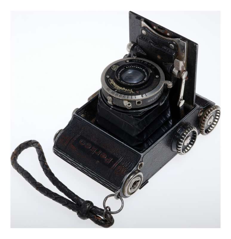 Voigtlander Perkeo 3x4 Folding 127 Roll Film Camera Skopar 3.5 F=5.5cm