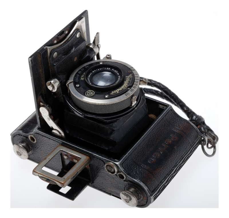 Voigtlander Perkeo 3x4 Folding 127 Roll Film Camera Skopar 3.5 F=5.5cm