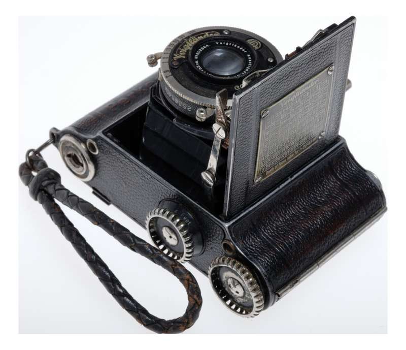 Voigtlander Perkeo 3x4 Folding 127 Roll Film Camera Skopar 3.5 F=5.5cm