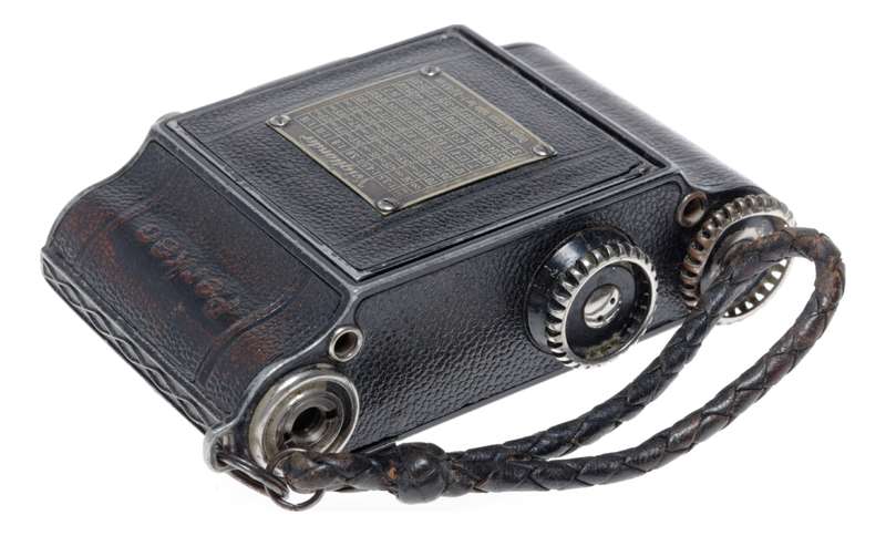 Voigtlander Perkeo 3x4 Folding 127 Roll Film Camera Skopar 3.5 F=5.5cm