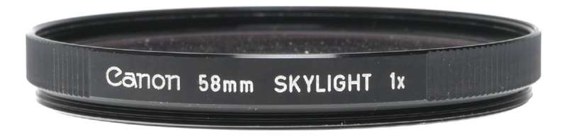 Canon 58mm Skylight 1x screw in filter box manual case set