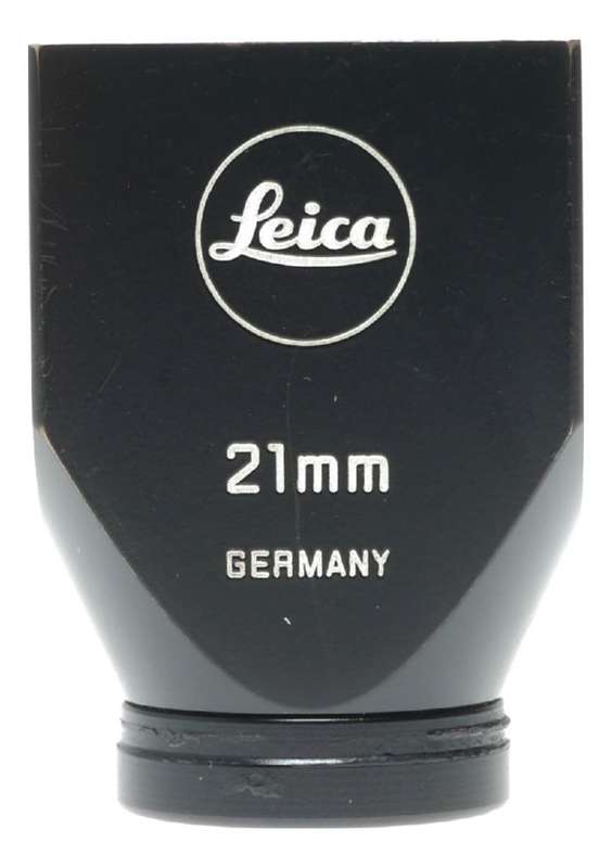 Leica bright line view finder 21mm wide angle lens black paint 12024 used