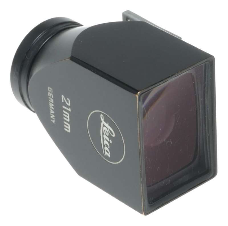 Leica bright line view finder 21mm wide angle lens black paint 12024 used