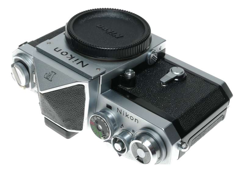 Nikon F body chrome SLR classic 35mm film camera with manual stunning