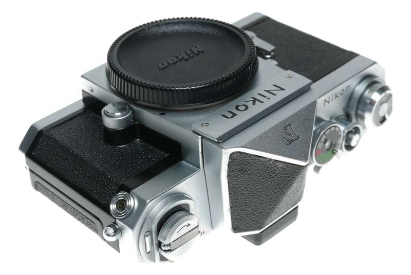 Nikon F body chrome SLR classic 35mm film camera with manual stunning