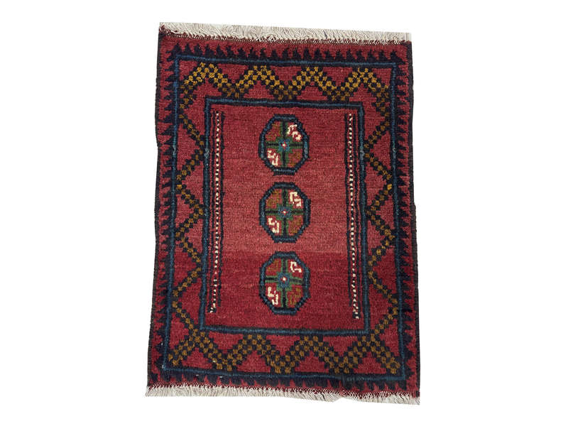 Gorgeous Red Afghan Carpet - 60 x 40 CM