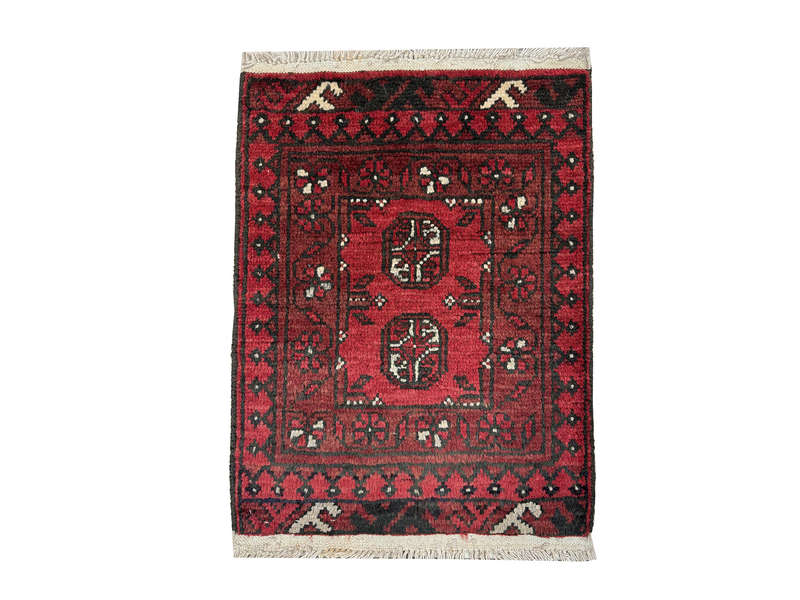 Fine Red Afghan Carpet - 60 x 40 CM