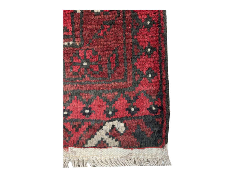Fine Red Afghan Carpet - 60 x 40 CM