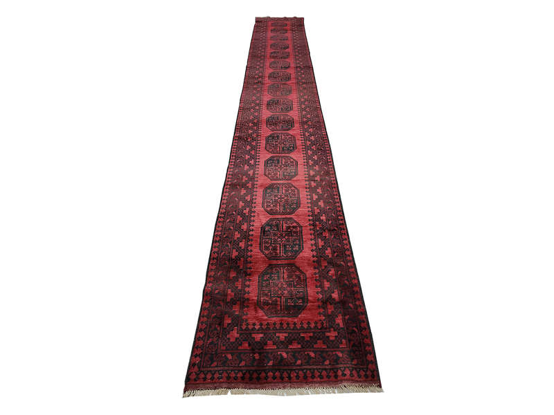 Beautiful Red Afghan Carpet - 589 x 80 CM