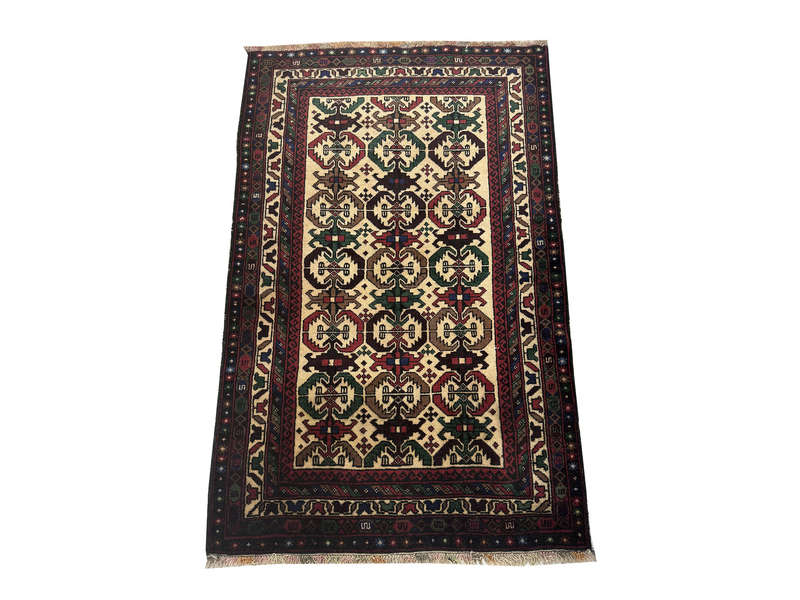 Beautiful Afghan Handmade Carpet - 140 x 89 CM