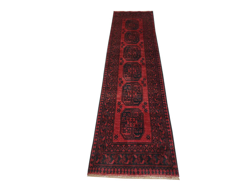 Fine Red Afghan  Runner - 278 x 76 CM