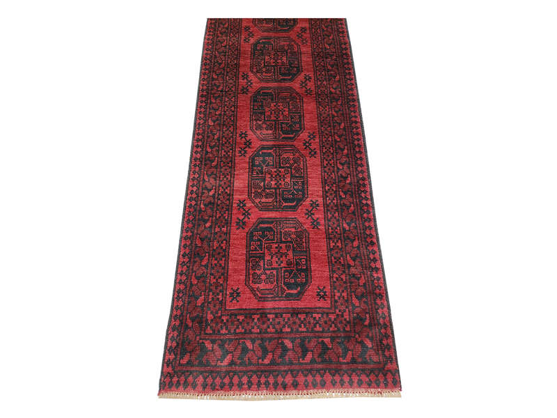 Fine Red Afghan  Runner - 278 x 76 CM