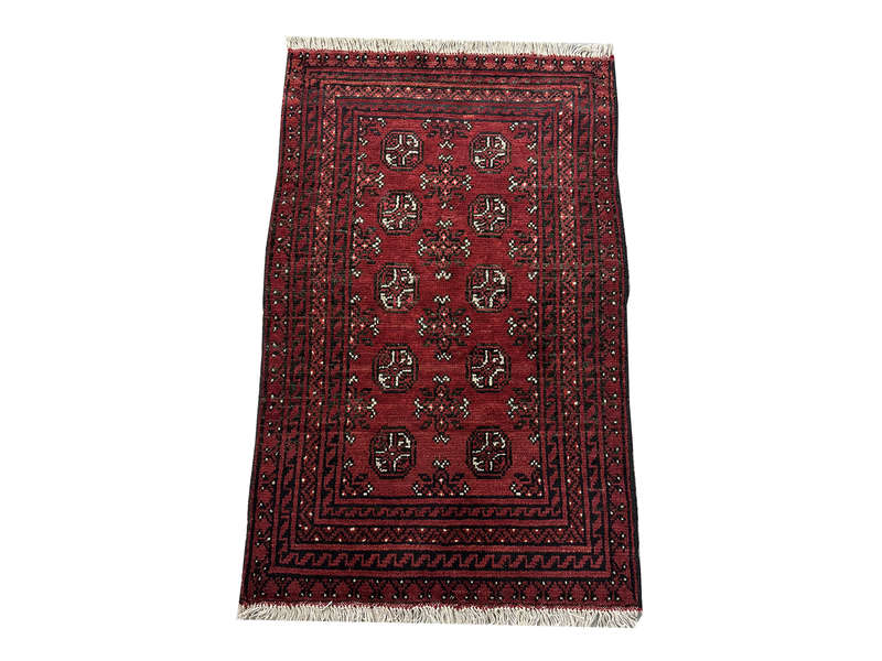 Fine Quality Red Afghan Carpet - 120 x 78 CM