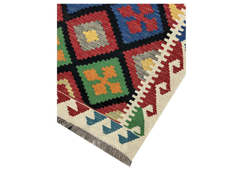 Gorgeous Afghan Handmade Kilim Runner- 418 x 84 CM