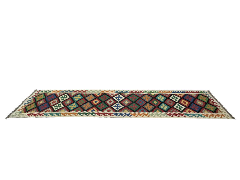 Gorgeous Afghan Handmade Kilim Runner- 418 x 84 CM