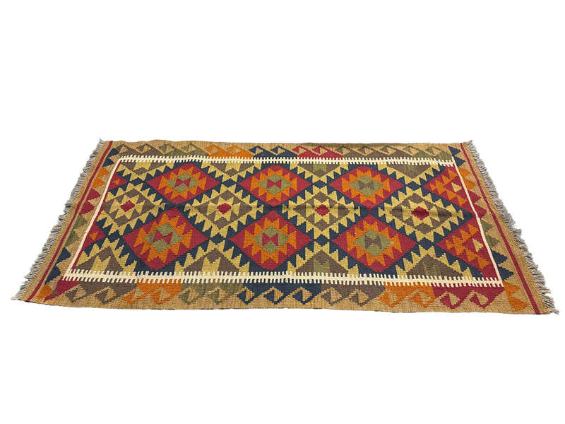 Beautiful Afghan Bedside Kilim - 198 x 90 CM