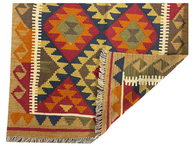 Beautiful Afghan Bedside Kilim - 198 x 90 CM