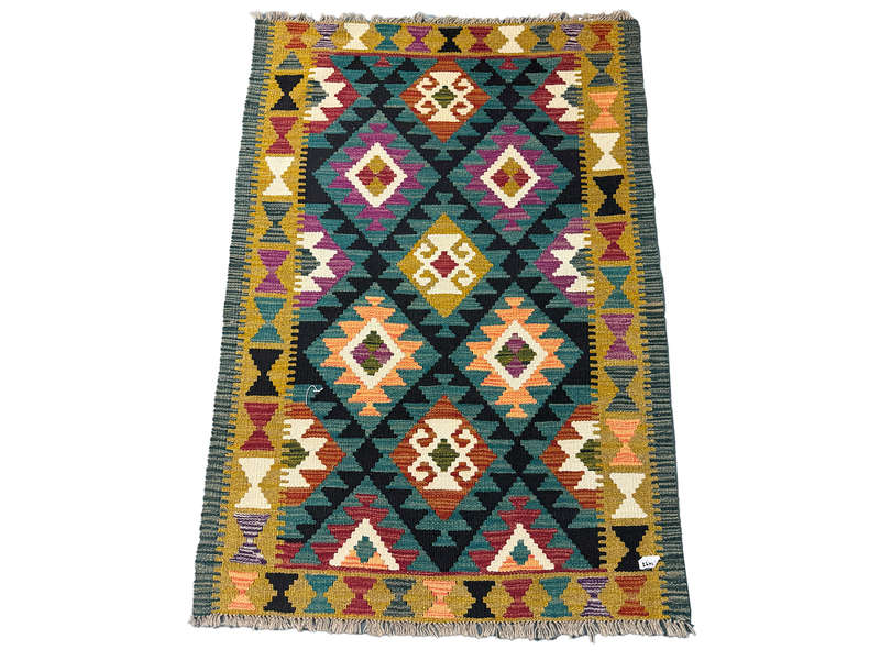 Gorgeous Afghan Bedside Kilim - 138 x 98 CM