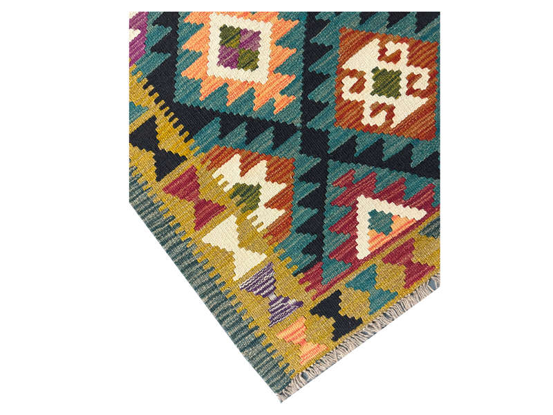 Gorgeous Afghan Bedside Kilim - 138 x 98 CM