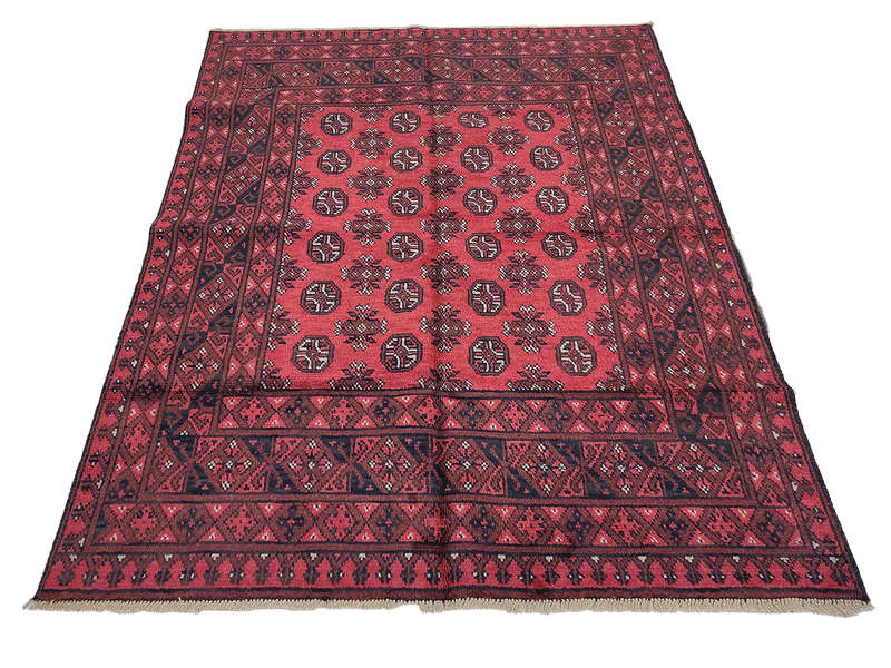 Beautiful Red Afghan Handmade Carpet - 191 x 150 CM