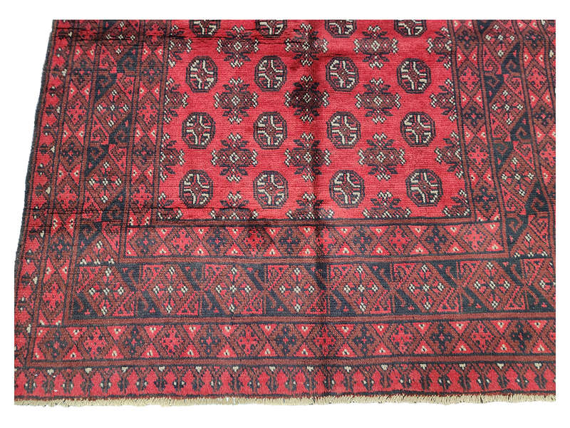 Beautiful Red Afghan Handmade Carpet - 191 x 150 CM