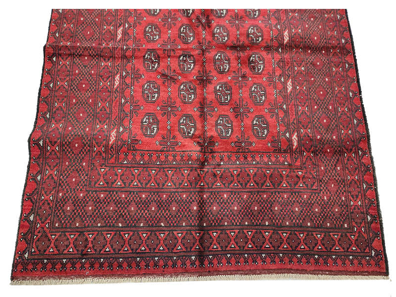 Gorgeous Red Afghan Coffee Area Carpet - 190 x 147 CM