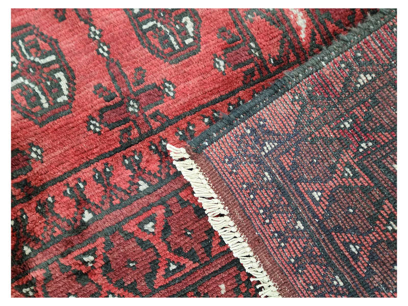 Gorgeous Red Afghan Coffee Area Carpet - 190 x 147 CM