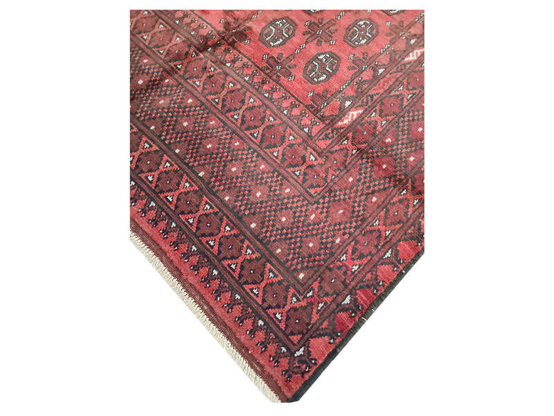 Gorgeous Red Afghan Coffee Area Carpet - 190 x 147 CM