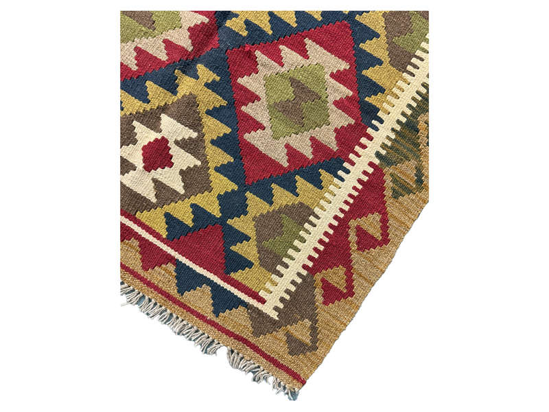 GOrgeous Afghan Handmade Bedside Kilim Rug- 192 x 102 CM