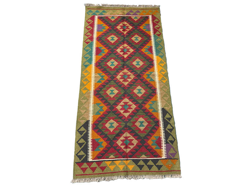 Beautiful Afghan Bedside Kilim - 204 x 100 CM