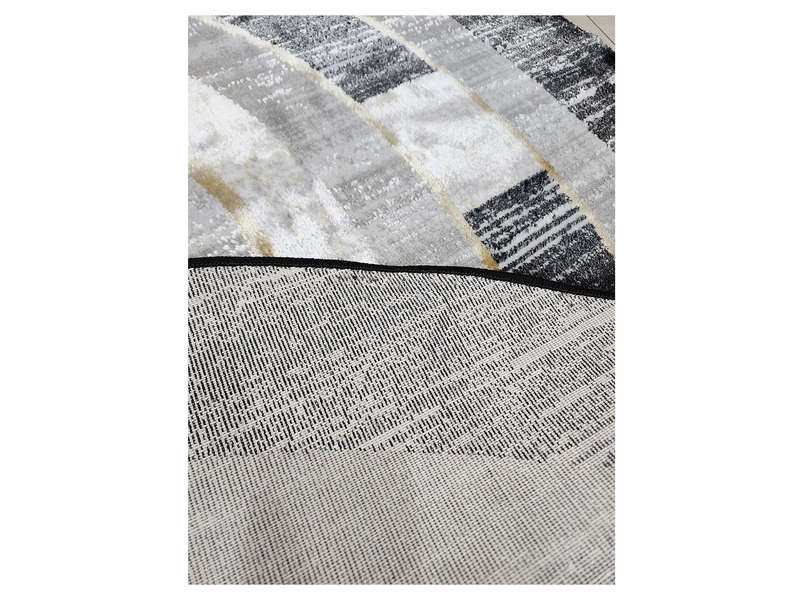 Beautiful Grey And Black Round Carpet - 160 x 160 CM